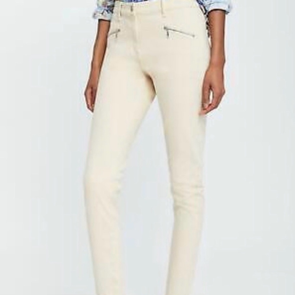 J. McLaughlin Cream Skinny Jeans Size 2